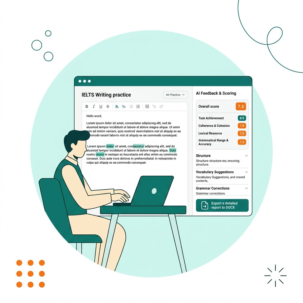 AI Reading practice interface.